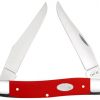 Case Smooth Red Synthetic Muskrat Pocket Knife #56986