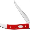 Case Smooth Red Synthetic Small Texas Toothpick Pocket Knife #56983