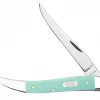 Case Smooth Seafoam Green G-10 Medium Texas Toothpick Knife #18105