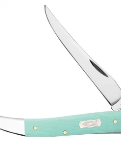 Case Smooth Seafoam Green G-10 Medium Texas Toothpick Knife #18105