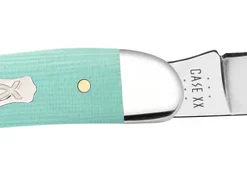 Case Smooth Seafoam Green G-10 Medium Texas Toothpick Knife #18105