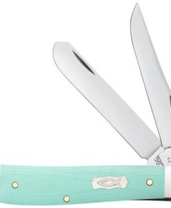 Case Smooth Seafoam Green G10 Mini Trapper Knife #18101