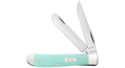 Case Smooth Seafoam Green G10 Mini Trapper Knife #18101