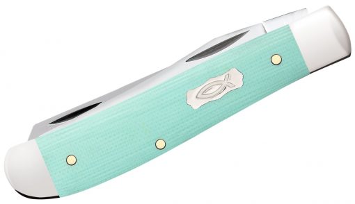 Case Smooth Seafoam Green G10 Mini Trapper Knife #18101