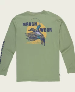 Marsh Wear Mallard Rodeo Long Sleeve T-Shirt - Loden #MWT2033