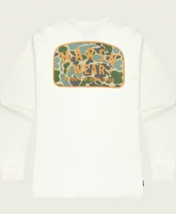 Marsh Wear Alton Camo Long Sleeve T-Shirt - Vintage White #MWT2044