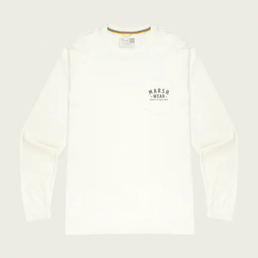 Marsh Wear Alton Camo Long Sleeve T-Shirt - Vintage White #MWT2044