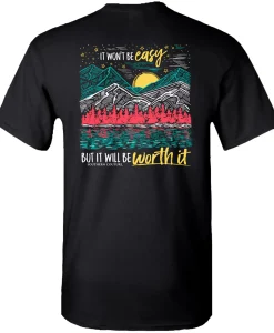 Southern Couture Classic It Won't Be Easy Mountains T-Shirt