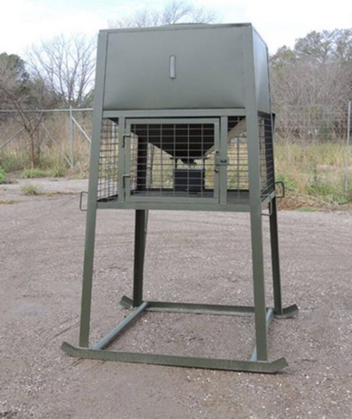 Atascosa Wildlife Supply 1000LB Broadcast Feeder W/ Skids and Heavy Cage #GF105