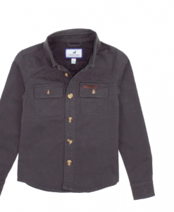 Properly Tied Toddler Boys Harvest Workshirt - Charcoal #LDW4004