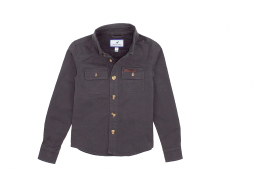 Properly Tied Toddler Boys Harvest Workshirt - Charcoal #LDW4004