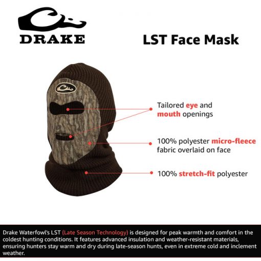 Drake LST Fleece Lined Face Mask #DW2030-022