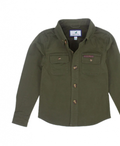 Properly Tied Toddler Boys Harvest Workshirt - Olive #LDW4004