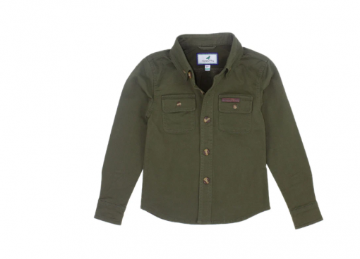 Properly Tied Toddler Boys Harvest Workshirt - Olive #LDW4004