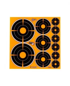 Allen EZ Aim Adhesive Splash 1" 2" & 3" Reactive Paper Bullseye Variety Targets 12 Sheets #15254