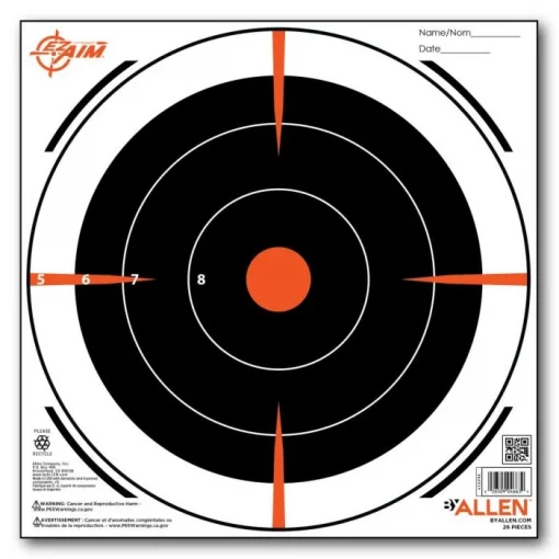 Allen EZ Aim Paper 8" Bullseye Target 26 Pack #15246