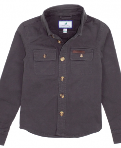 Properly Tied Youth Boys Harvest Workshirt - Charcoal #LDW4004