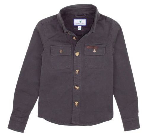 Properly Tied Youth Boys Harvest Workshirt - Charcoal #LDW4004