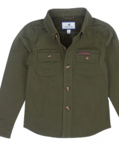 Properly Tied Youth Boys Harvest Workshirt - Olive #LDW4004