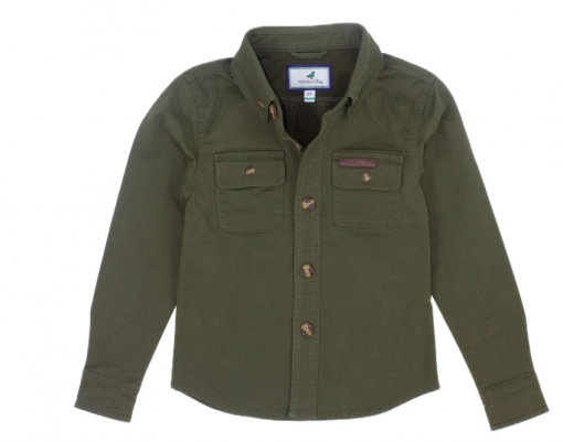 Properly Tied Youth Boys Harvest Workshirt - Olive #LDW4004