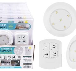 Diamond Visions Wireless LED Tap Lights With Remote (3 Piece) #08-4037