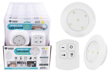 Diamond Visions Wireless LED Tap Lights With Remote (3 Piece) #08-4037 Diamond Visions Wireless LED Tap Lights With Remote (3 Piece) #08-4037