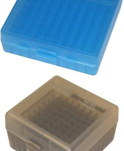 MTM Molded Products Company 100 RD Pistol Flip Top Clear Blue #P-100-9-24