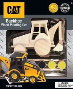 Materpieces CAT - Caterpillar Backhoe Wood Craft And Paint Kit #21718
