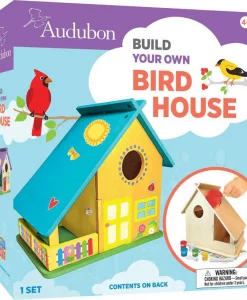 Masterpieces Audubon Bird House Buildable Wood Craft And Paint Kit #22211