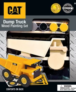 Masterpieces CAT - Caterpillar Dump Truck Wood Craft And Paint Kit #21717