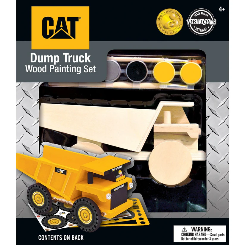 Masterpieces CAT - Caterpillar Dump Truck Wood Craft And Paint Kit #21717 Masterpieces CAT - Caterpillar Dump Truck Wood Craft And Paint Kit #21717