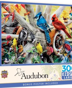 Masterpieces Audubon Backyard Birds 300 Piece EZ Grip Large Jigsaw Puzzle #32301