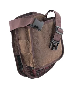 AA&E Leathercraft Large Shell Pouch – Water-Repellent Synthetic Leather, Brown