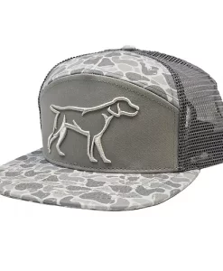 Fieldstone Backwoods Camo 7 Panel Gray 3D Puff Hat #H-173