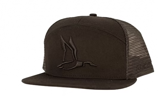 Roost 7 Panel Black Out 3D Puff Duck Hat #RH-R-83