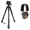 BOG DeathGrip Shooting Tripod With E-Max Pro Earmuffs #1209955