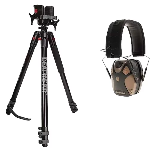 BOG DeathGrip Shooting Tripod With E-Max Pro Earmuffs #1209955
