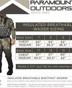 Paramount Summit Insulated Breathable Camo Wader 1600g