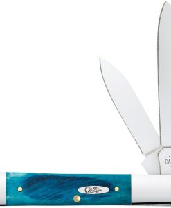 Case Knife Sawcut Jig Caribbean Blue Bone RussLock Knife #CASE25583