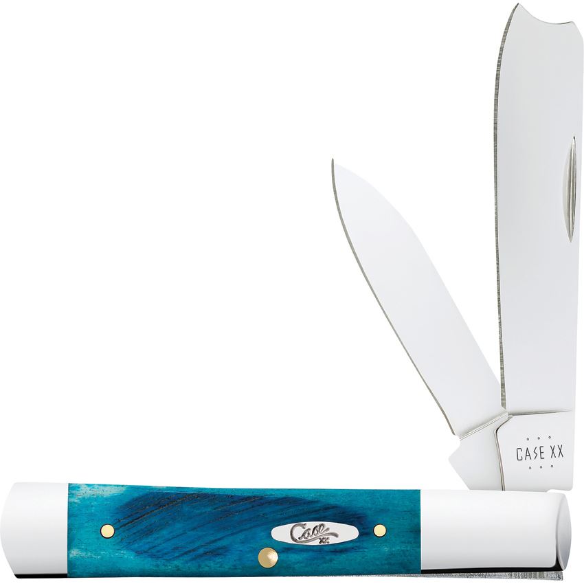 Case Knife Sawcut Jig Caribbean Blue Bone RussLock Knife #CASE25583 Case Knife Sawcut Jig Caribbean Blue Bone RussLock Knife #CASE25583