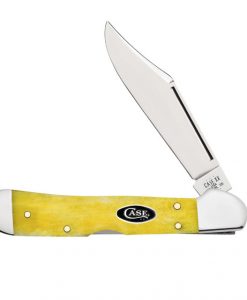 Case Knife Smooth Yellow Bone Mini Copperlock Knife #20034
