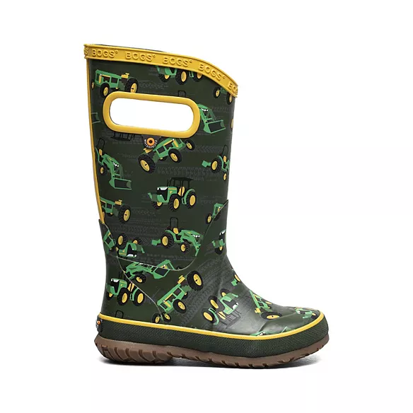 Bogs Boys' Rainboot Tractor Rain Boots – 100% Waterproof, Dark Green Bogs Boys' Rainboot Tractor Rain Boots – 100% Waterproof, Dark Green