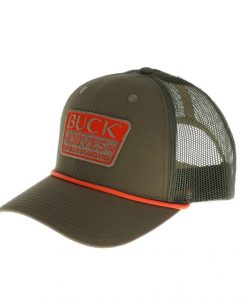 Buck Knives Embroidered Patch Mesh Snapback O.D. Green Hat #89189
