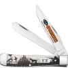 Case Knife Sportsman Series Hunter Embellished Smooth Natural Bone Trapper Knife