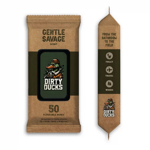 Dirty Duck 50 Flushable Wet Wipes #DD-GS-50
