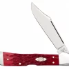 Case Knife Peach Seed Jig Dark Red Bone CS CopperLock #31946