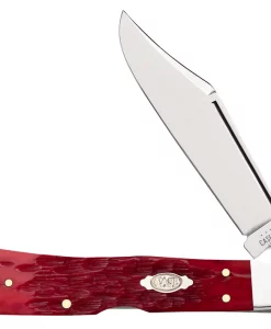 Case Knife Peach Seed Jig Dark Red Bone CS CopperLock #31946