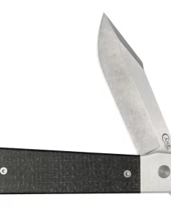 Case Knife Smooth Black Burlap Micarta Longhouse Knife #50910