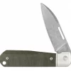 Case Knife Smooth OD Green Canvas Micarta Highbanks Knife #42231