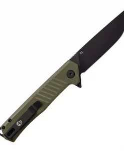 Tekto F1 Alpha Forged OD Green G10/Black Accents Folding Knife #F1RG1ODD2BK1A